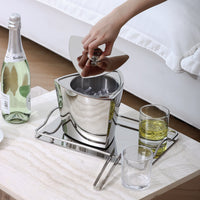 European Style Stainless Steel Champagne & Wine Ice Bucket for Home Bar