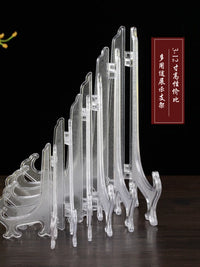 Clear Plastic Display Stand for Decorative Plates, Photo Frames, and Art