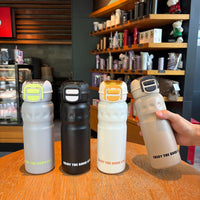 Portable 316 Stainless Steel Insulated Water Bottle with Straw and Handle, Large Capacity