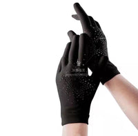 Zhuobao Figure Skating Rhinestone Gloves with Fleece Lining for Warmth