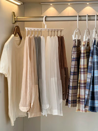 Multi-functional Belt Scarf Tie Hanger Rack with Hooks for Closet Organization