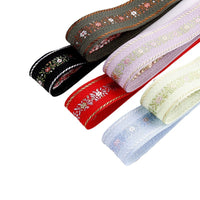 Chinese Style Embroidered Jacquard Ribbon for DIY Crafts, Hair Accessories, Apparel, and Gift Wrapping