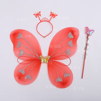 Girls' Butterfly Wings Costume Set for Parties and Stage Performances