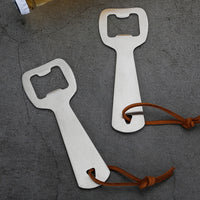 Stainless Steel Beer Bottle Opener with Hanging Rope Option, Thickened Can Opener for Restaurants and Home Use