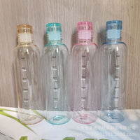500ml/750ml AS Plastic Sports Water Bottle with Measurement Markings, 6 Colors Available