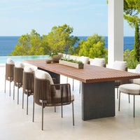 Outdoor Teak Woven Rattan Bar Table and Chairs Set for Patio Garden Balcony