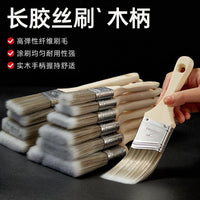 Acrylic Paint Brush Set for DIY Home Painting, 5-Piece Angled and Flat Brushes