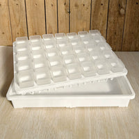 Mini Plastic Succulent Planter Tray with 35-Cell Seedling Holder for Balcony Gardening