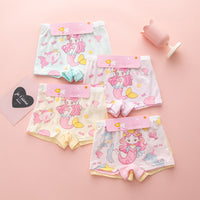 6-Pack Girls' Cotton Underwear Boxer Briefs for Toddlers and Kids