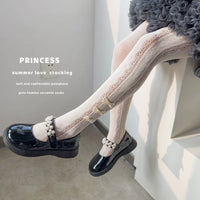 Girls' Thin Mesh Tights Breathable Princess Style Pantyhose for Summer