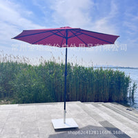 18KG White Square Rolling Umbrella Base, Outdoor Furniture Parasol Stand