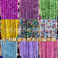 5x8mm Abacus Bead Strands for DIY Jewelry Making - Agate, Tiger Eye, Turquoise, and More