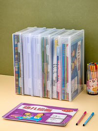 A4/A3/8K Clear Flip-Top Storage Box for Documents and Art Paper