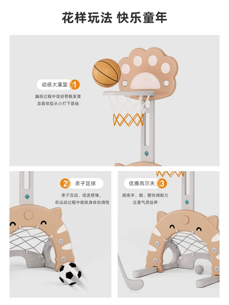 Adjustable Portable Kids Basketball Hoop Stand Indoor Outdoor Toy for Boys and Girls