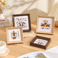 Mini Wooden Square Photo Frame for Desk Decor - 4, 5, 6 Inch