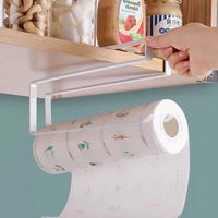 Under Cabinet Paper Towel Holder, No-Drill Self-Adhesive Kitchen Roll Dispenser for Cleaning Cloths and Plastic Wrap