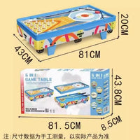 6-in-1 Kids' Multi-Game Table Set for Family Fun - Chess, Ludo, Pool, and More