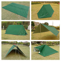 Outdoor Camping Square Tarp Shelter UV Protection Waterproof Sunshade Canopy for Picnic BBQ