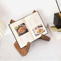 Wooden Display Stand for Records, Cookbooks, and Phones