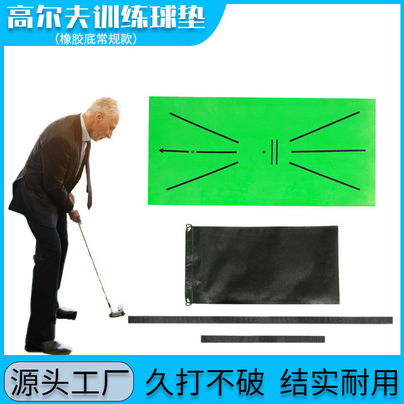 Golf Hitting Mat with Trajectory Feedback, Durable Rubber Practice Mat for Swing Training