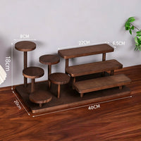 Multi-tier Wooden Display Stand for Jewelry, Desserts, and Collectibles
