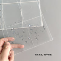 A5 7-Hole Mushroom Hole Clear 4-Pocket Pages for 3-inch Cards