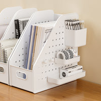 Desktop Pegboard Storage Basket for Dorm Desk Stationery Books Office Files