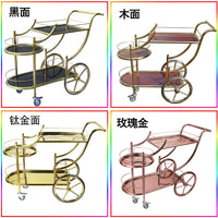 Multi-Tier Bar & Serving Cart with Wheels for Drinks, Desserts, and Snacks