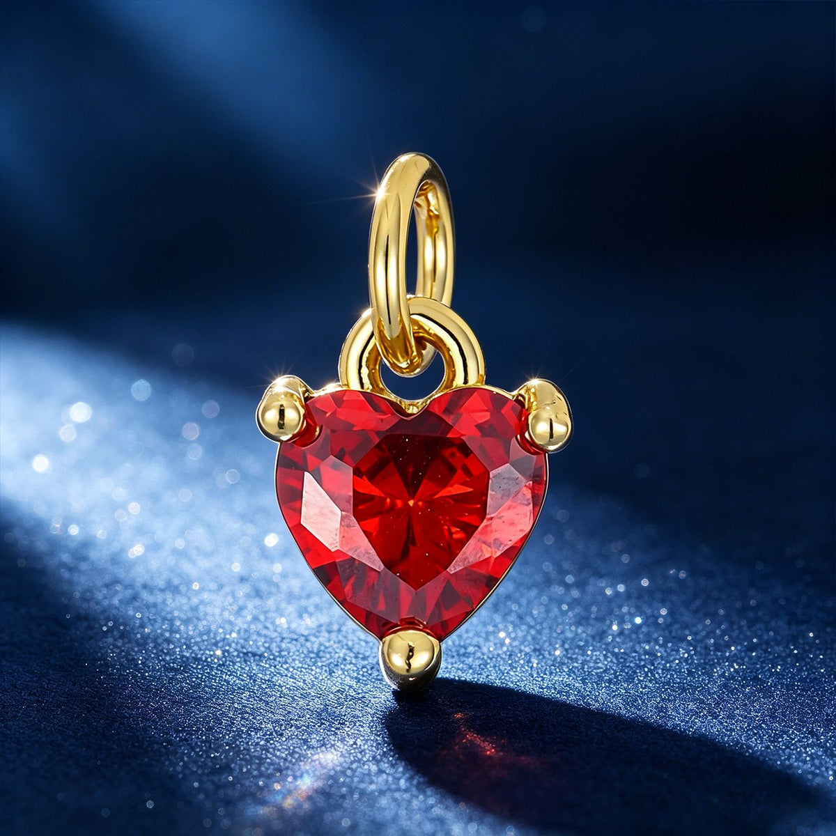 18K Gold Plated Zircon Geometric Heart Pendant for DIY Jewelry Making