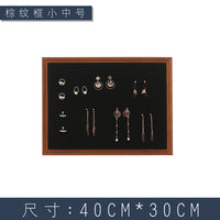 Wall-Mounted Wooden Jewelry Display Frame for Necklaces, Rings, and Earrings