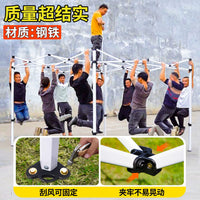 Outdoor Heavy-Duty Pop-Up Canopy Tent with Transparent Sidewalls for Markets and Events
