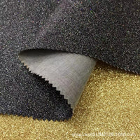 Glitter Non-Woven Fabric Faux Leather Sheet, Waterproof Self-Adhesive Double-Sided Textile for Crafts & Decor