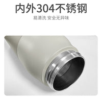 Large Capacity Portable Insulated Water Bottle with Straw - 304 Stainless Steel Vacuum Flask for Outdoor Sports