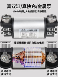 Lingjiang X5 Dual-Cylinder High-Power Car Tire Inflator for SUV