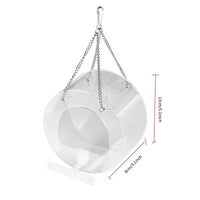 Outdoor Hanging Acrylic Bird Feeder for Wild Birds - Transparent Pet Bird Feeding Station