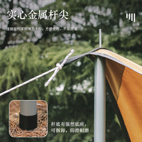 ISE MOUNT 25mm Outdoor Awning Tent Poles for Camping, Iron Rods, 2.1m/2.4m Length