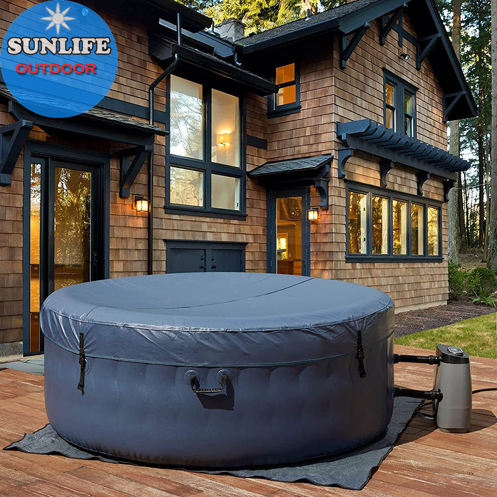 Inflatable Portable Hot Tub Spa with Heater and Jets for 6 People