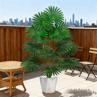 Artificial Fan Palm Plant for Outdoor Garden & Home Decor