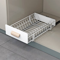 Under-Sink Pull-Out Organizer for Kitchen Cabinets, Multi-functional Foldable Storage Rack, No-Drill Drawer Style