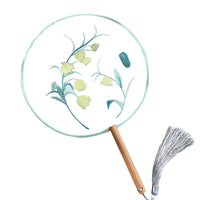 DIY Embroidery Kit for Beginners - Hand-Embroidered Summer Fan with Ancient Style Silk Ribbon and Punch Needle Suzhou Embroidery