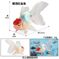 Realistic Goldfish & Bass Fish Figurines - Educational Animal Models for Kids