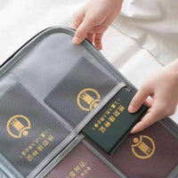Multi-layer Travel Document Organizer Bag with Lock
