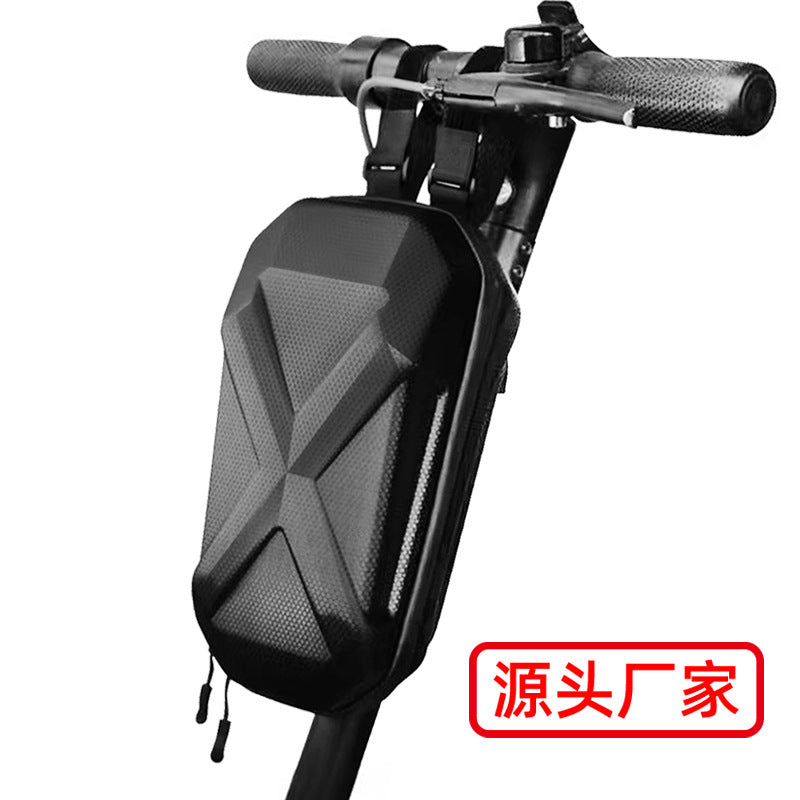 Scooter Handlebar Bag, Waterproof PU Front Storage Bag with Hard Shell, Portable Carry Handle for Bicycles