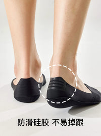Men's Summer Thin Non-Slip No-Show Socks with Cotton Bottom and Ice Silk