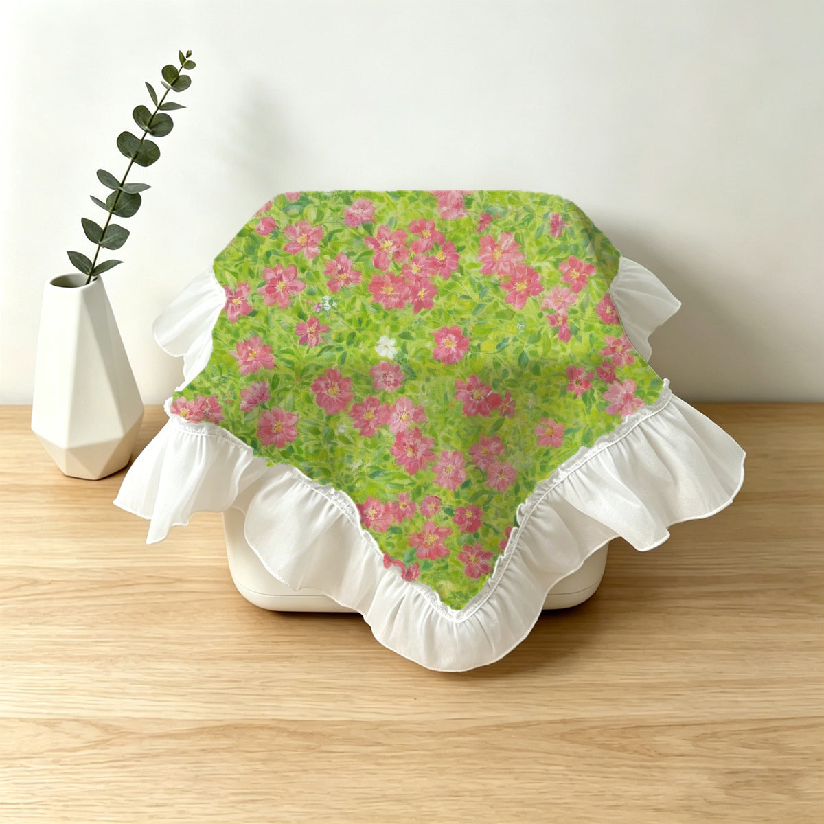 Floral Lace Dust Cover for Small Appliances and Furniture