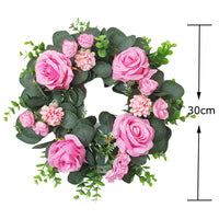 Artificial Daisy Eucalyptus Wreath for Spring Easter Door Decor