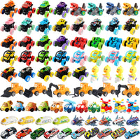 Kids Pull Back Stunt Car Set Mini Inertia Toy Vehicles