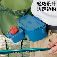 Fishing Bait Box Waist Bag Set for Stream and River Fishing