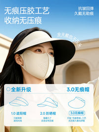Women's UV Protection Sun Visor Hat with Wide Brim, Foldable & Adjustable Topless Design for Outdoor Sports