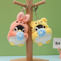 Cute Cartoon Penguin Plush Keychain Backpack Charm